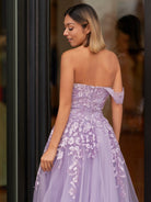 Sweet - Heart Tulle One Shoulder Floor Length Prom Dress - KissProm