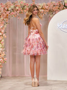 Beryl |A - Line V Neck Tiered Pinted Homecoming Dress - KissProm
