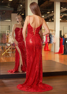 Kairi |Mermaid Spaghetti Straps Appliques Prom Dress with Slit - KissProm