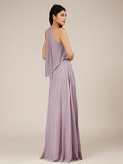 KissDress-Rhoswen Dusk Sheath Chiffon Halter Neck Long Bridesmaid Dress