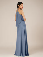 KissDress-Rhoswen Neptune Sheath Chiffon Halter Neck Long Bridesmaid Dress