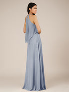 KissDress-Rhoswen Twilight Sheath Chiffon Halter Neck Long Bridesmaid Dress