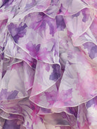 Seliora | Purple - A Line Off the Shoulder Tulle Ruffles Short Homecoming Dresses - KissProm