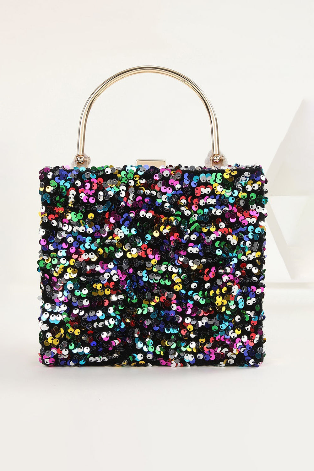 Sequins Black Prom Handbag