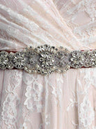 KissDress-Short Sleeve V-neck Pleated Long Lace Wedding Dress