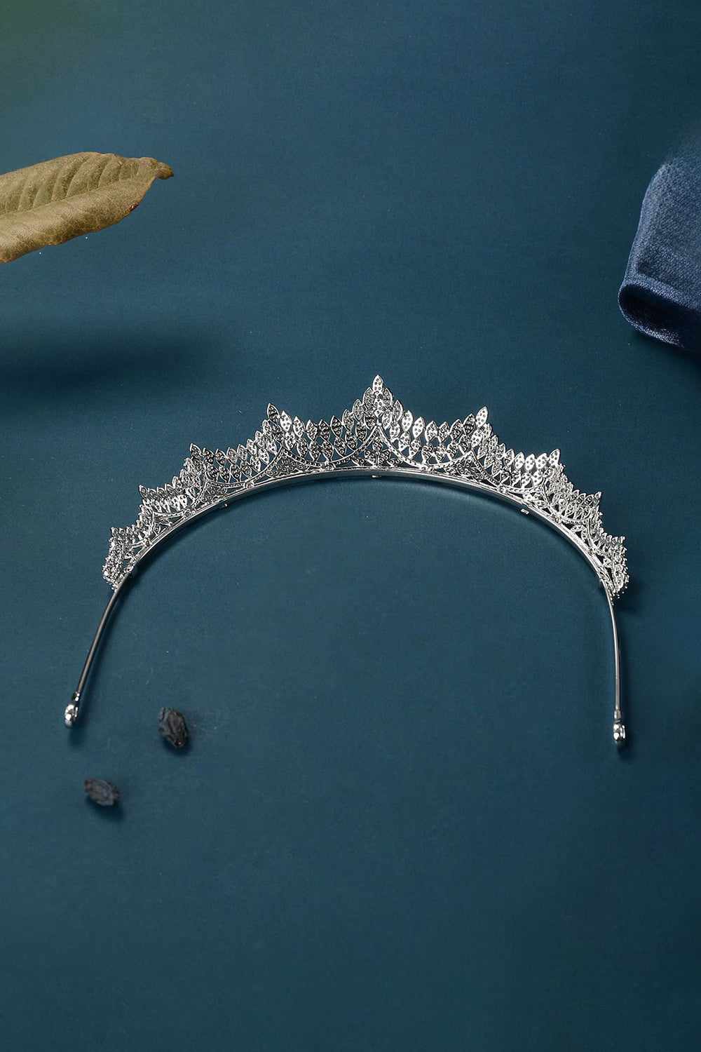 Silver Majestic Vine Crowns with Rhinestone