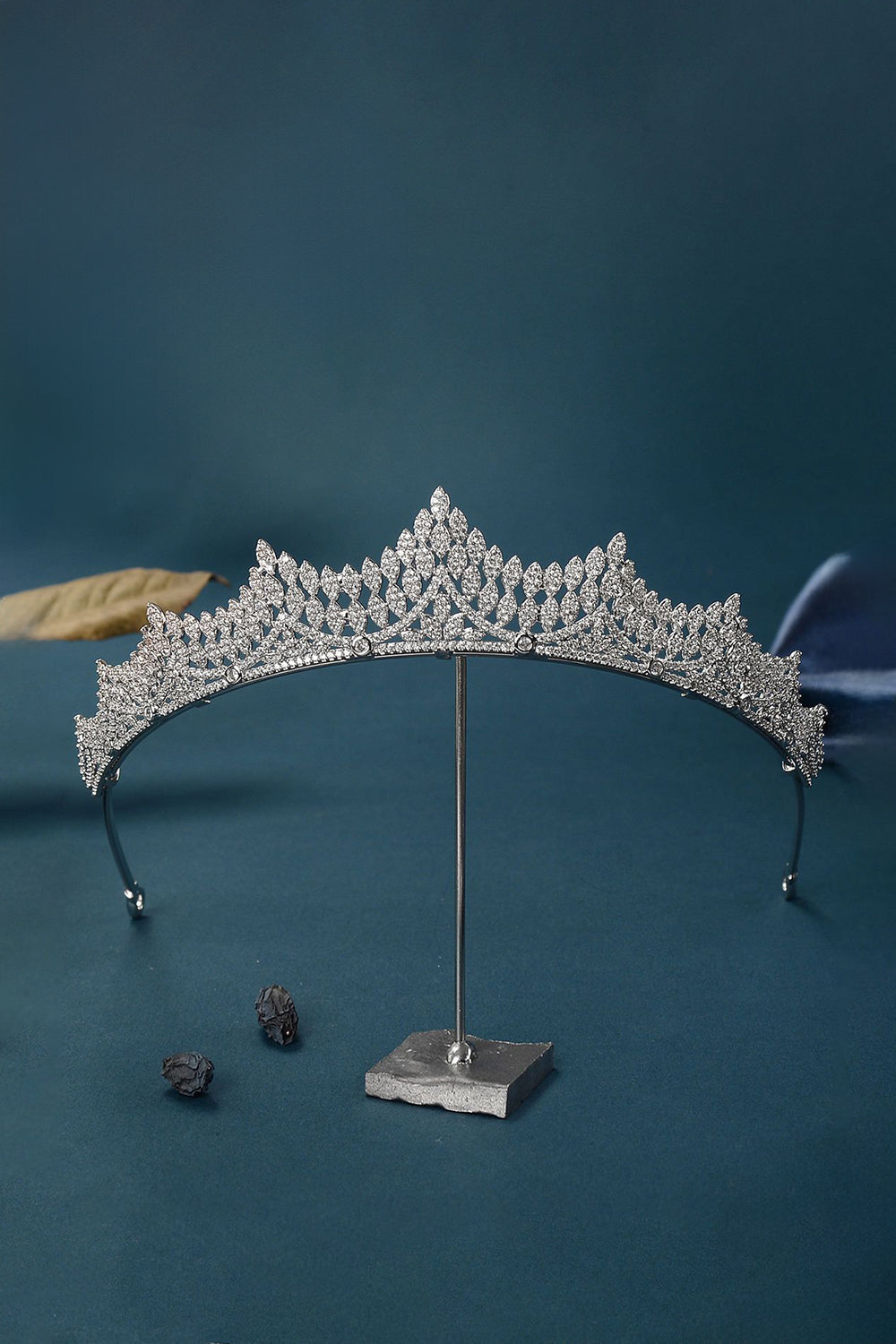 Silver Majestic Vine Crowns with Rhinestone
