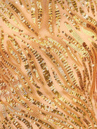 Eleri | Sparkly Sheath Spaghetti Straps Gold Short Homecoming Dress with Tassel - KissProm