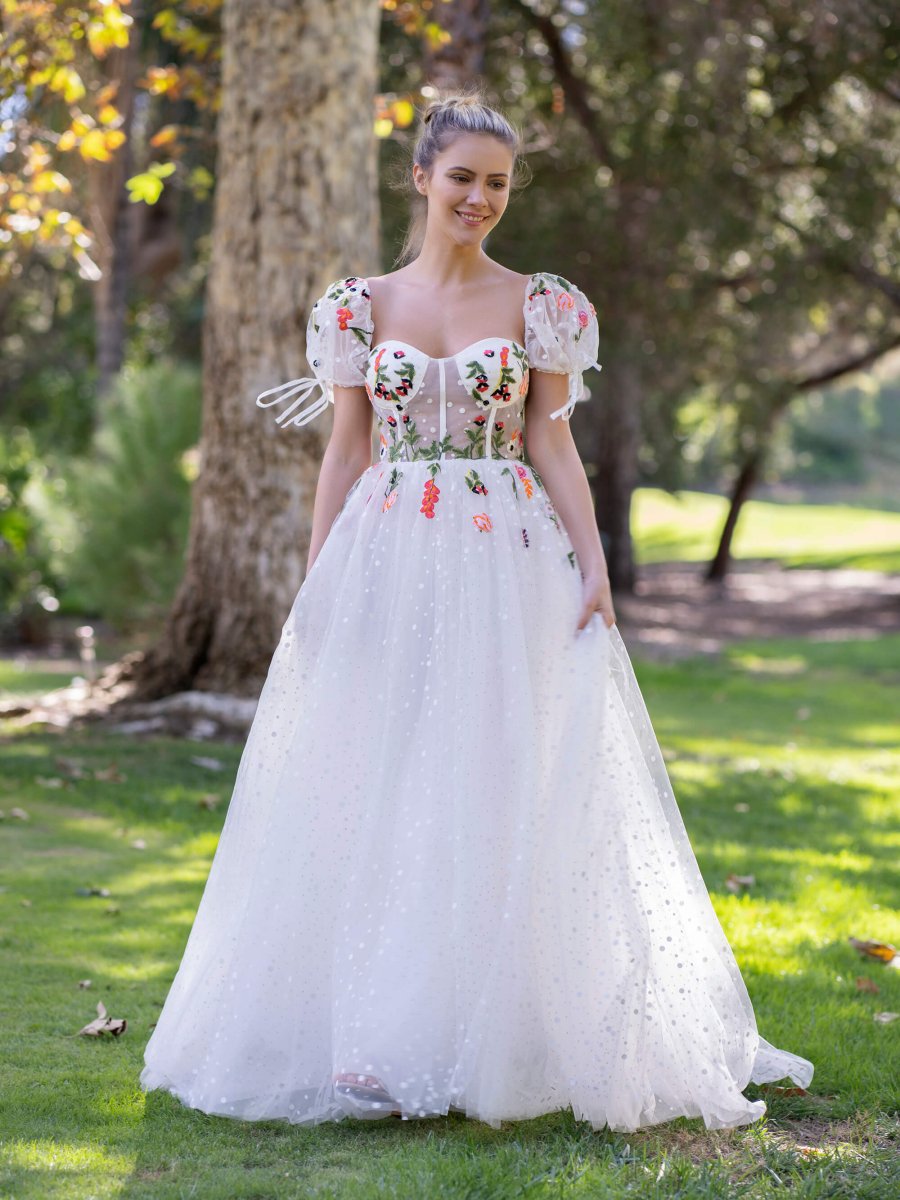 green emerald velvet dress Pink Fuchsia Floral Embroidered Prom Dress Corset Tulle Gown – MissJophiel