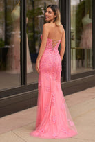 Nyomi |Mermaid Strapless Corset Lace Prom Dress with Slit - KissProm