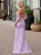 Nyomi |Mermaid Strapless Corset Lace Prom Dress with Slit - KissProm