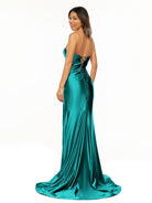 Abby | Sweetheart Fuchsia Pleated Mermaid Long Prom Dress - KissProm