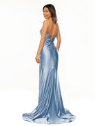Abby | Sweetheart Fuchsia Pleated Mermaid Long Prom Dress - KissProm