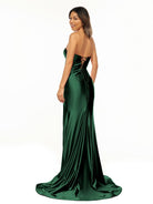 Abby | Sweetheart Fuchsia Pleated Mermaid Long Prom Dress - KissProm