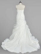 KissDress-Sweetheart Mermaid Organza Wedding Dress With Ruching and Ruffles