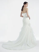 KissDress-Sweetheart Mermaid Organza Wedding Dress With Ruching and Ruffles