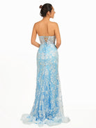 Alexandria |Mermaid Sweetheart Lace Prom Dress with Detachable Sleeves - KissProm