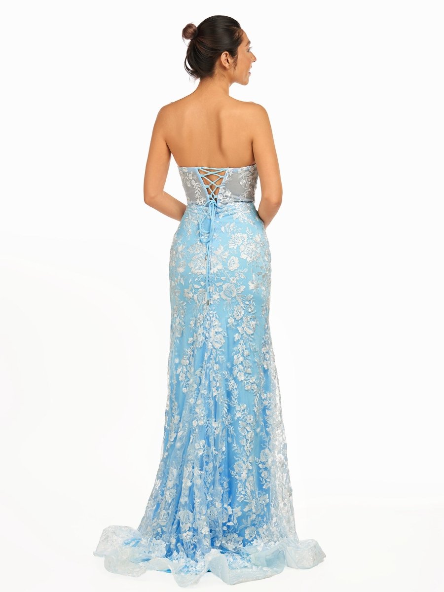 Alexandria |Mermaid Sweetheart Lace Prom Dress with Detachable Sleeves - KissProm