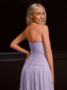 Tyrone | Strapless Keyhole Pleated A - Line Prom Dress - KissProm