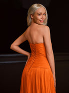 Tyrone | Strapless Keyhole Pleated A - Line Prom Dress - KissProm