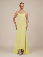 KissDress-Virelai Buttercup Sheath Scoop Neck Chiffon Long Bridesmaid Dress
