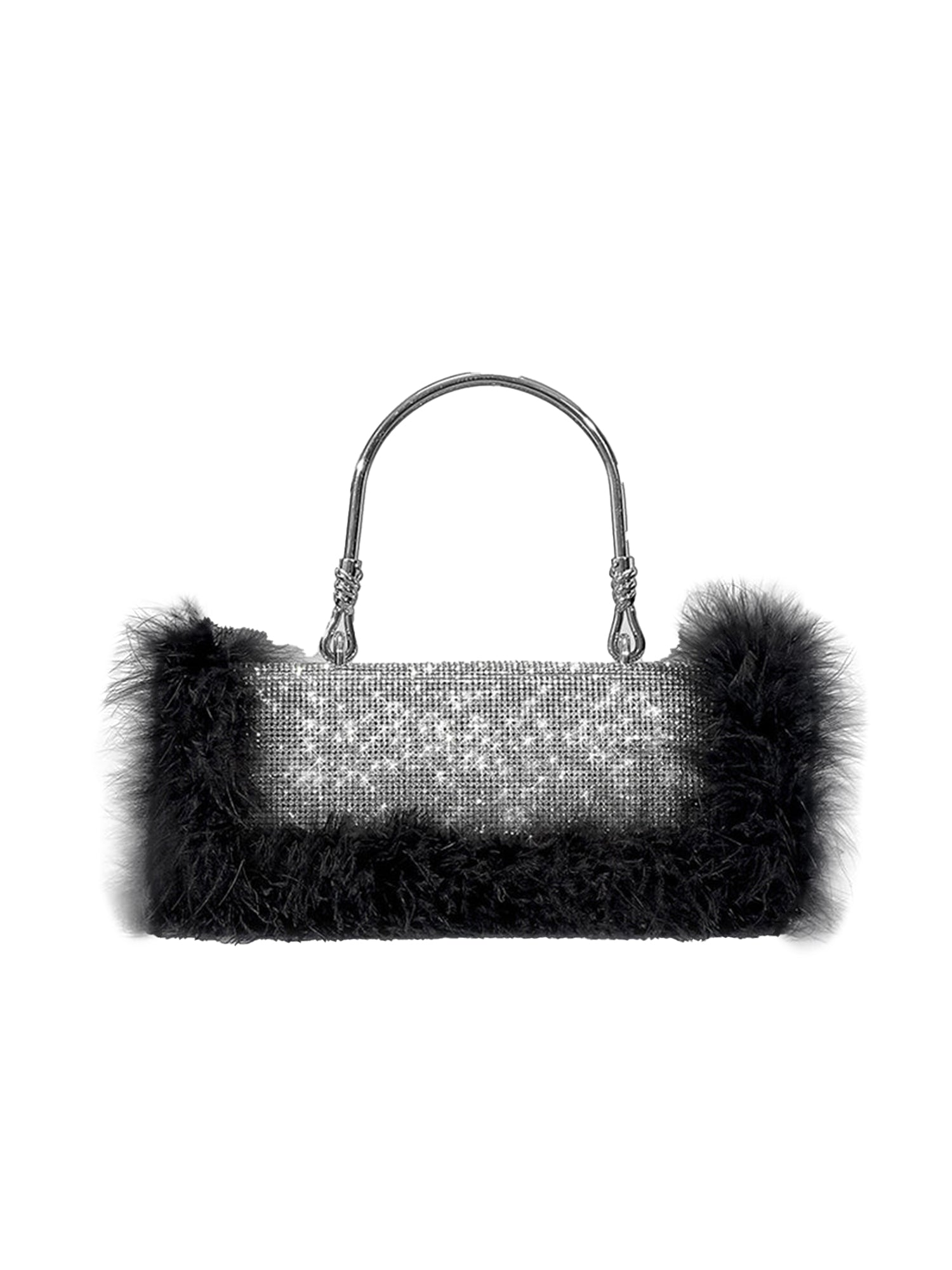 Women¡¯s Furry Rhionestones Evening Clutch Bags