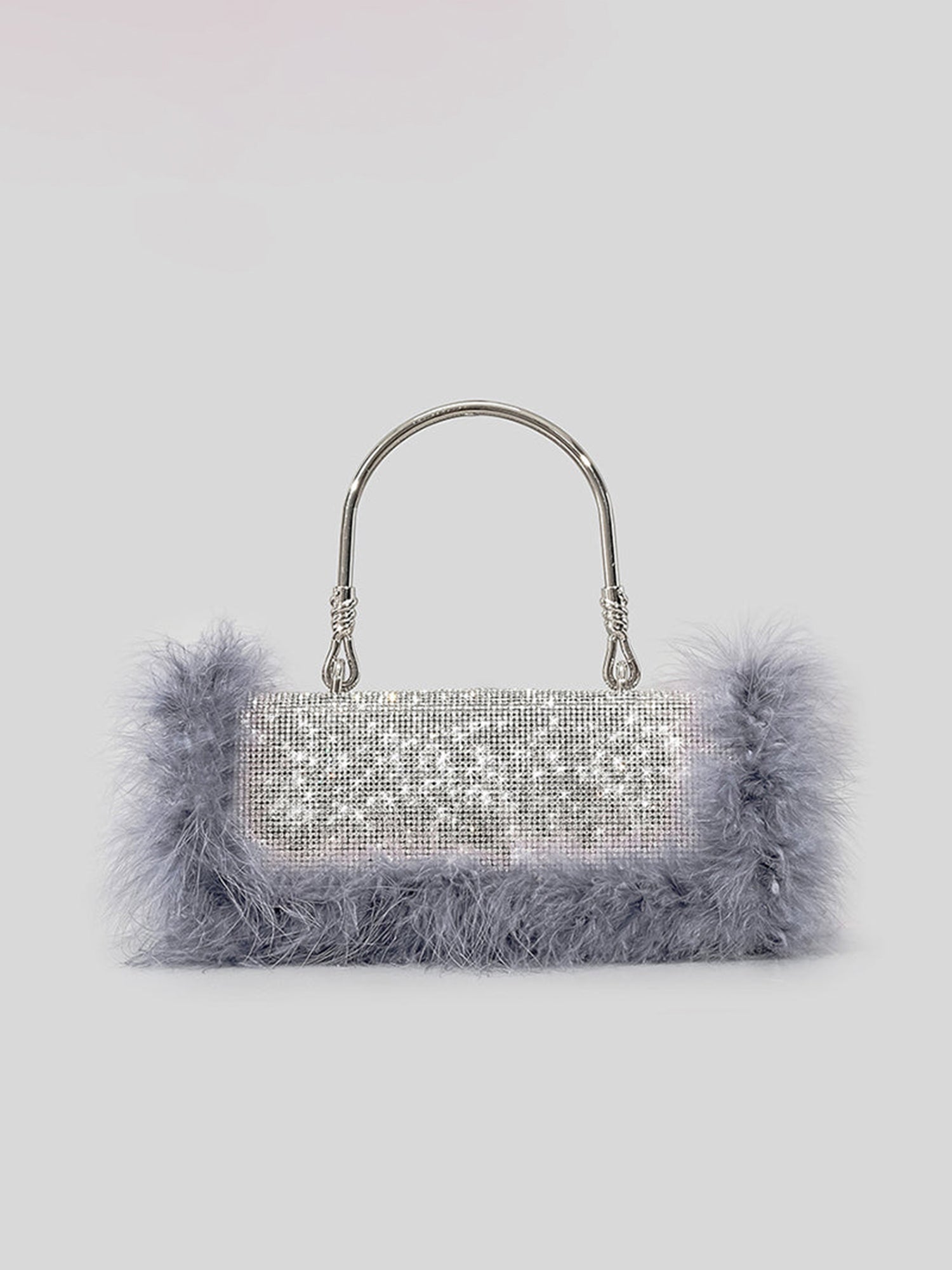 Women¡¯s Furry Rhionestones Evening Clutch Bags