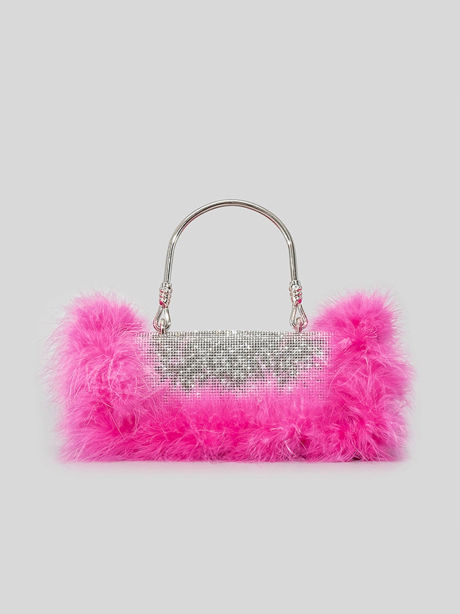 Women¡¯s Furry Rhionestones Evening Clutch Bags