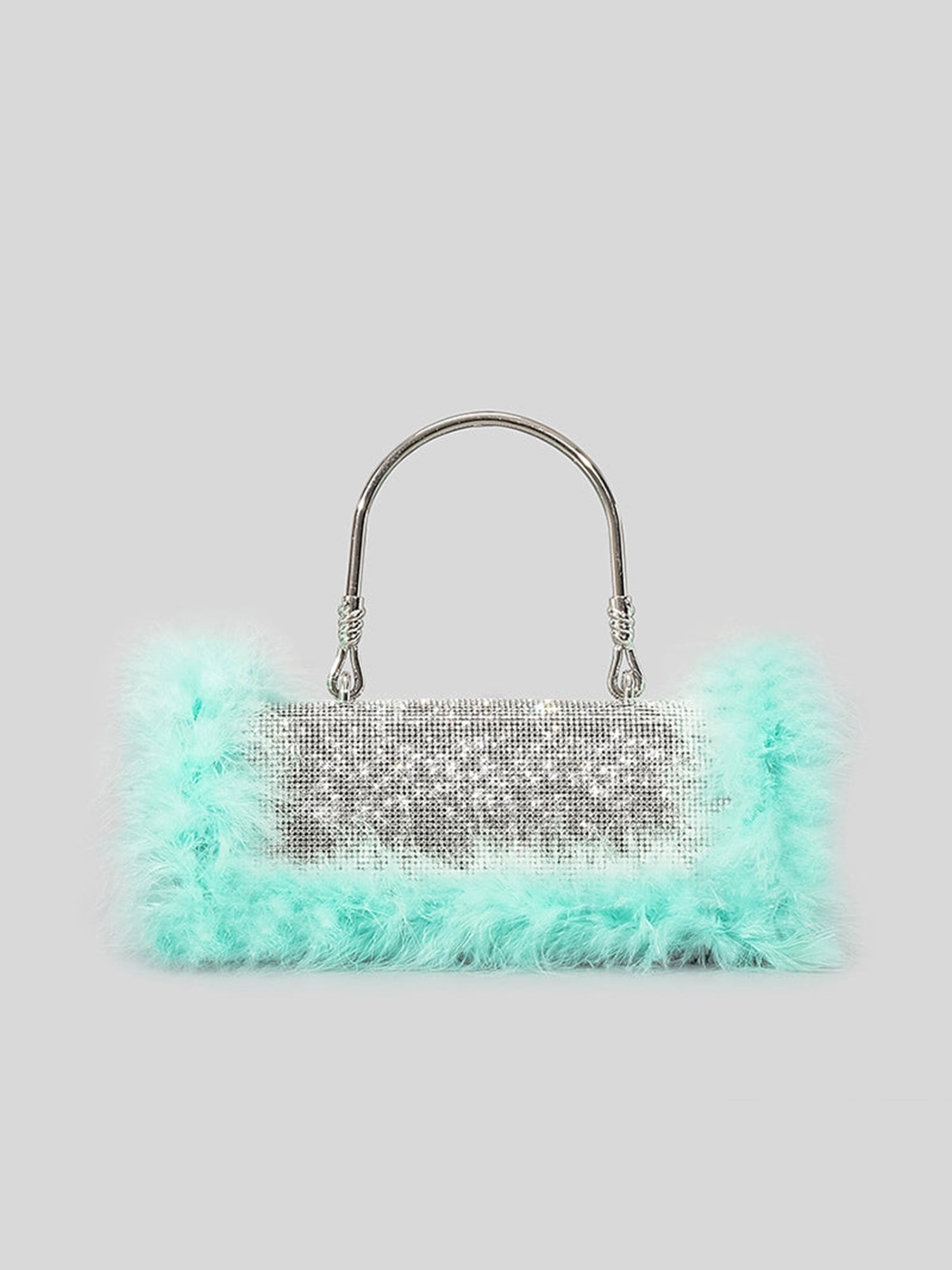 Women¡¯s Furry Rhionestones Evening Clutch Bags