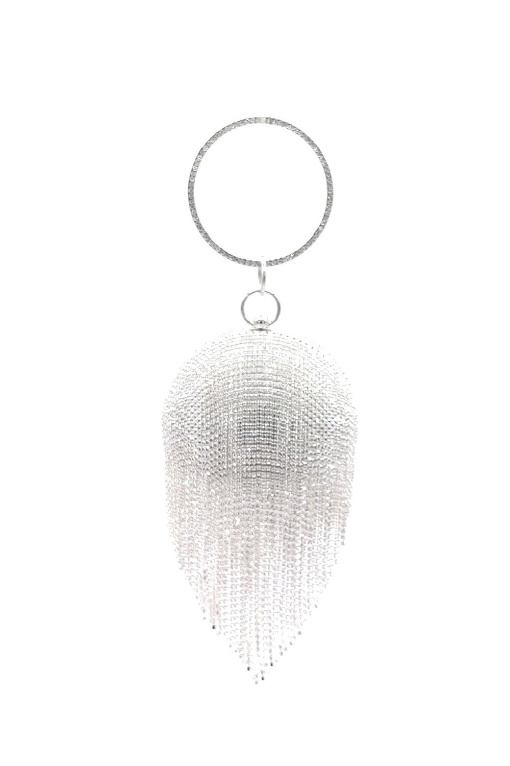 Women¡¯s Rhinestone Fringe Disco Ball Evening Clutch Bags