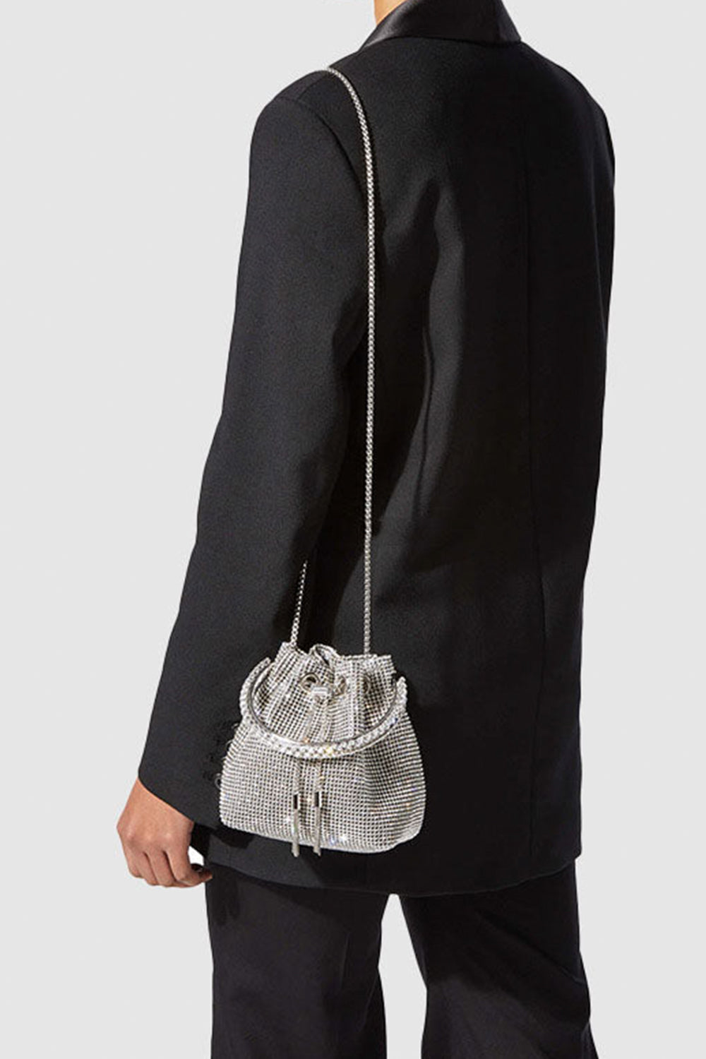 Women¡¯s Small Rhinestone Clutch Bucket Bags