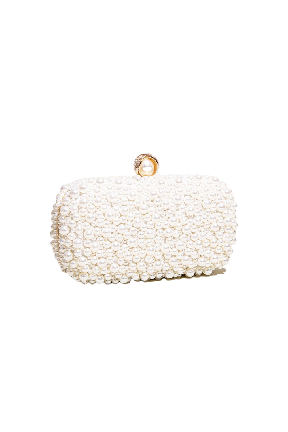Women¡¯s White Pearls Beaded Evening Clutch Bags