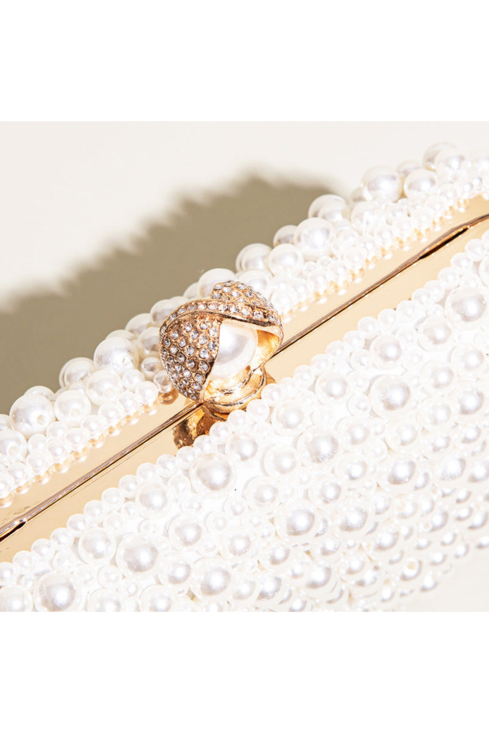 Women¡¯s White Pearls Beaded Evening Clutch Bags