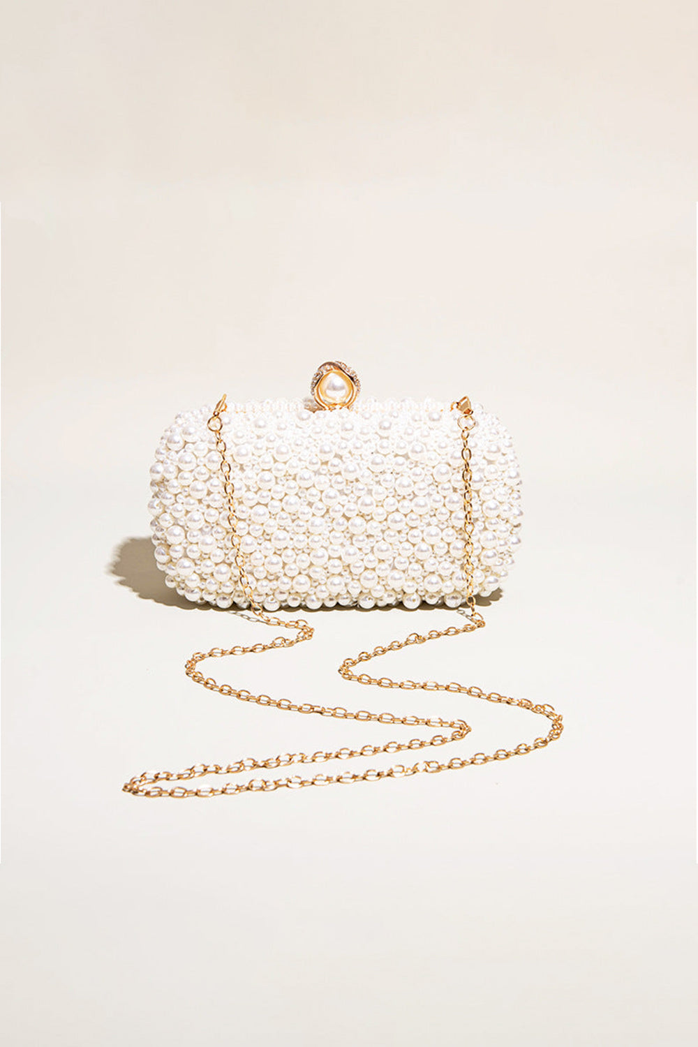 Women¡¯s White Pearls Beaded Evening Clutch Bags
