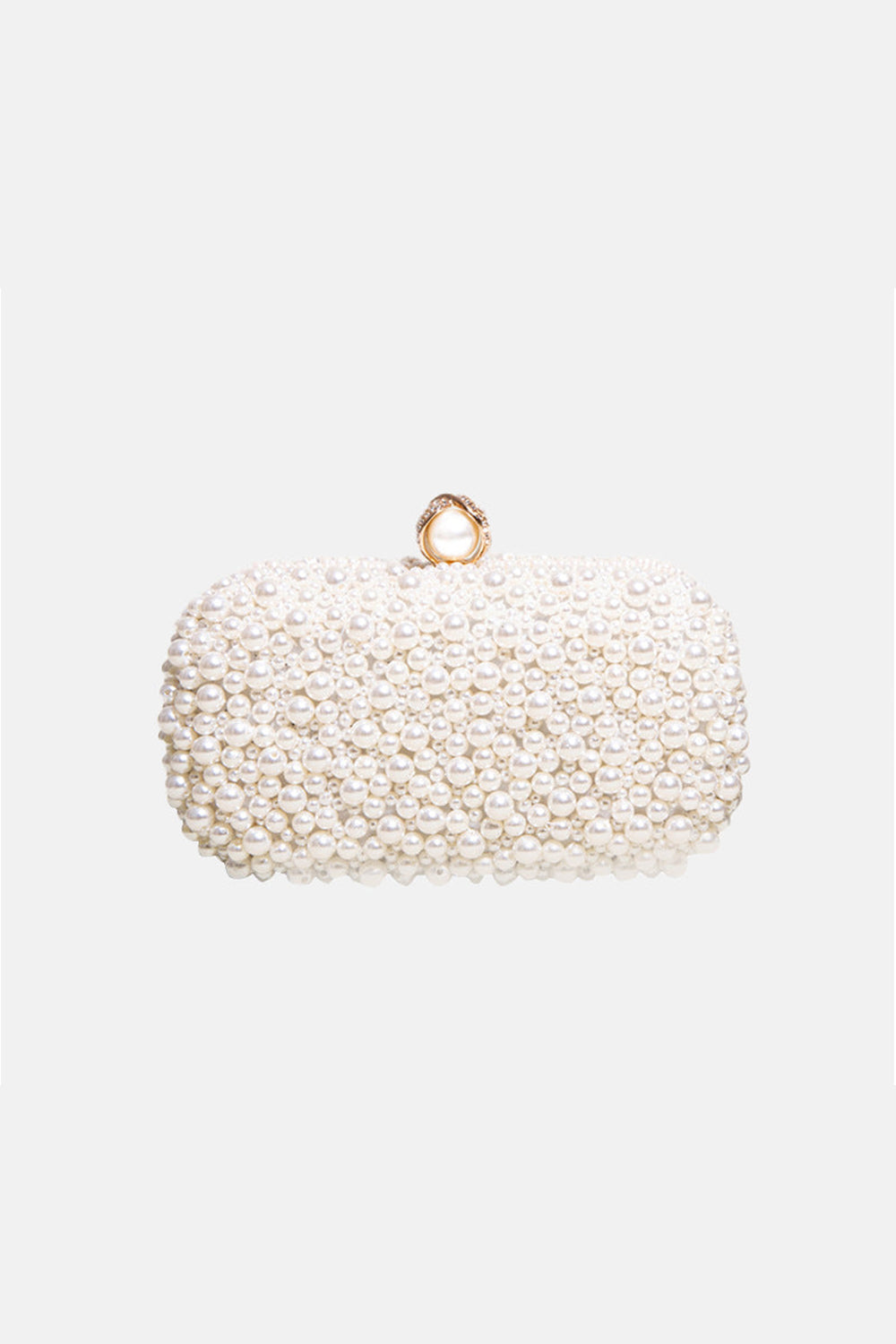 Women¡¯s White Pearls Beaded Evening Clutch Bags