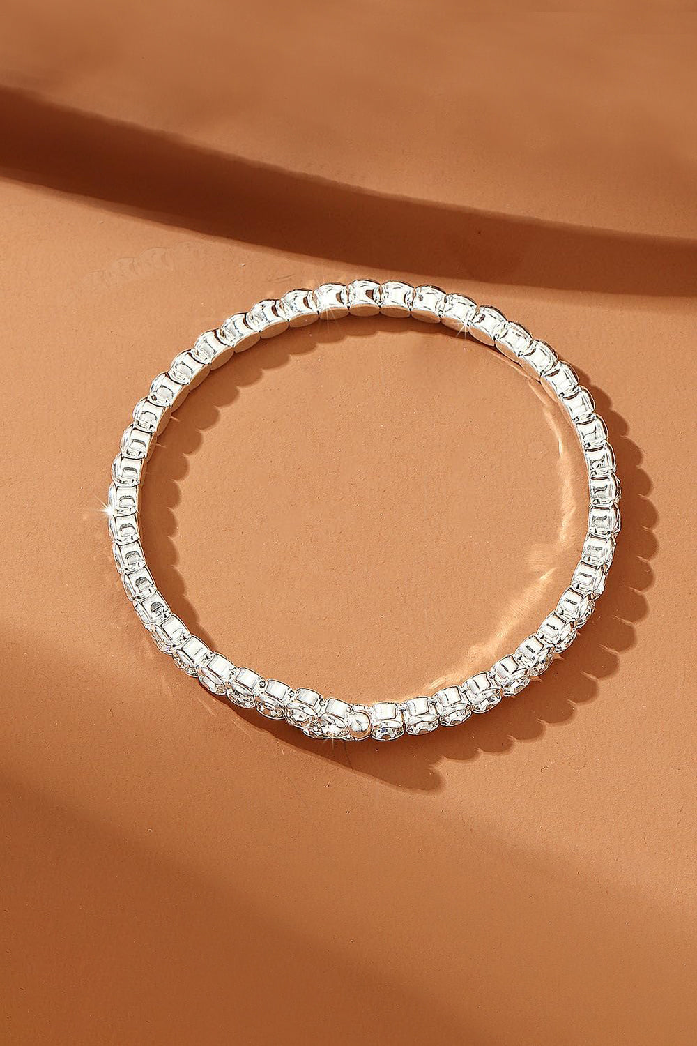 Zirconia Tennis Silver Strencth Round Cuff Bracelets