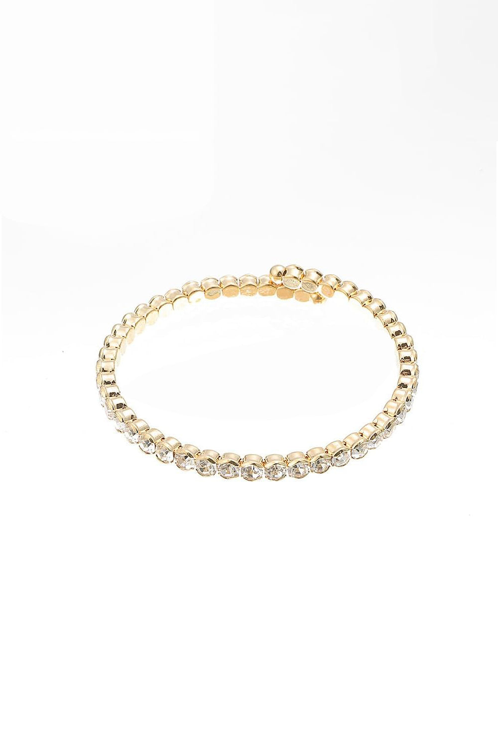 Zirconia Tennis Silver Strencth Round Cuff Bracelets